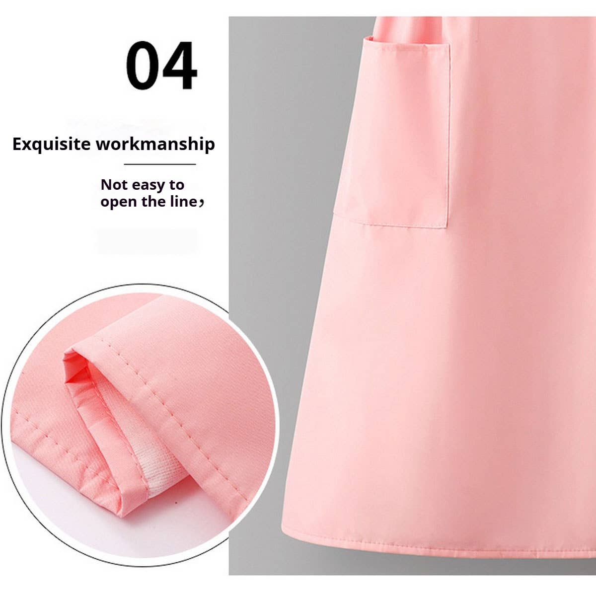 HOUNDSTOOTH SOLID COLOR WATERPROOF WORK APRON_CWMM6792