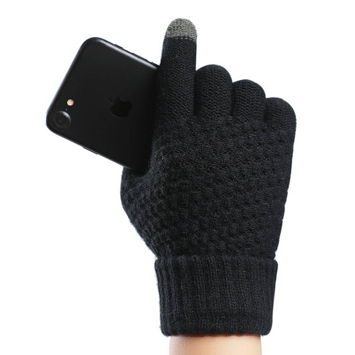 Unisex Touchscreen Gloves Soft Knit Winter Style_Cwag0022