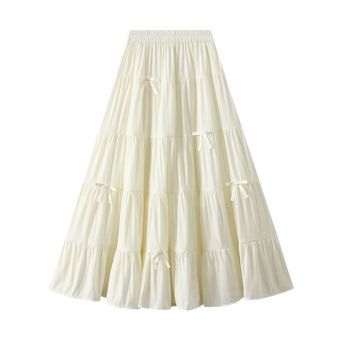 CAKE SKIRT HALF SKIRT BOW A LINE LONG SKIRT_CWBMS0319