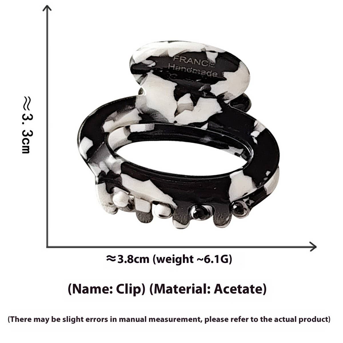 Summer Acetate Hair Claw ? Vintage Half-Up Clip_Cwaha07247