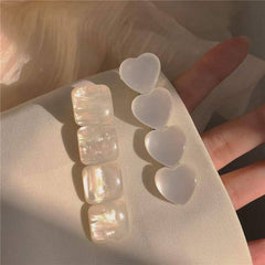 CAT EYE HEART HAIR CLIP SWEET BACK PIN FOR GIRLS_CWAHA4744