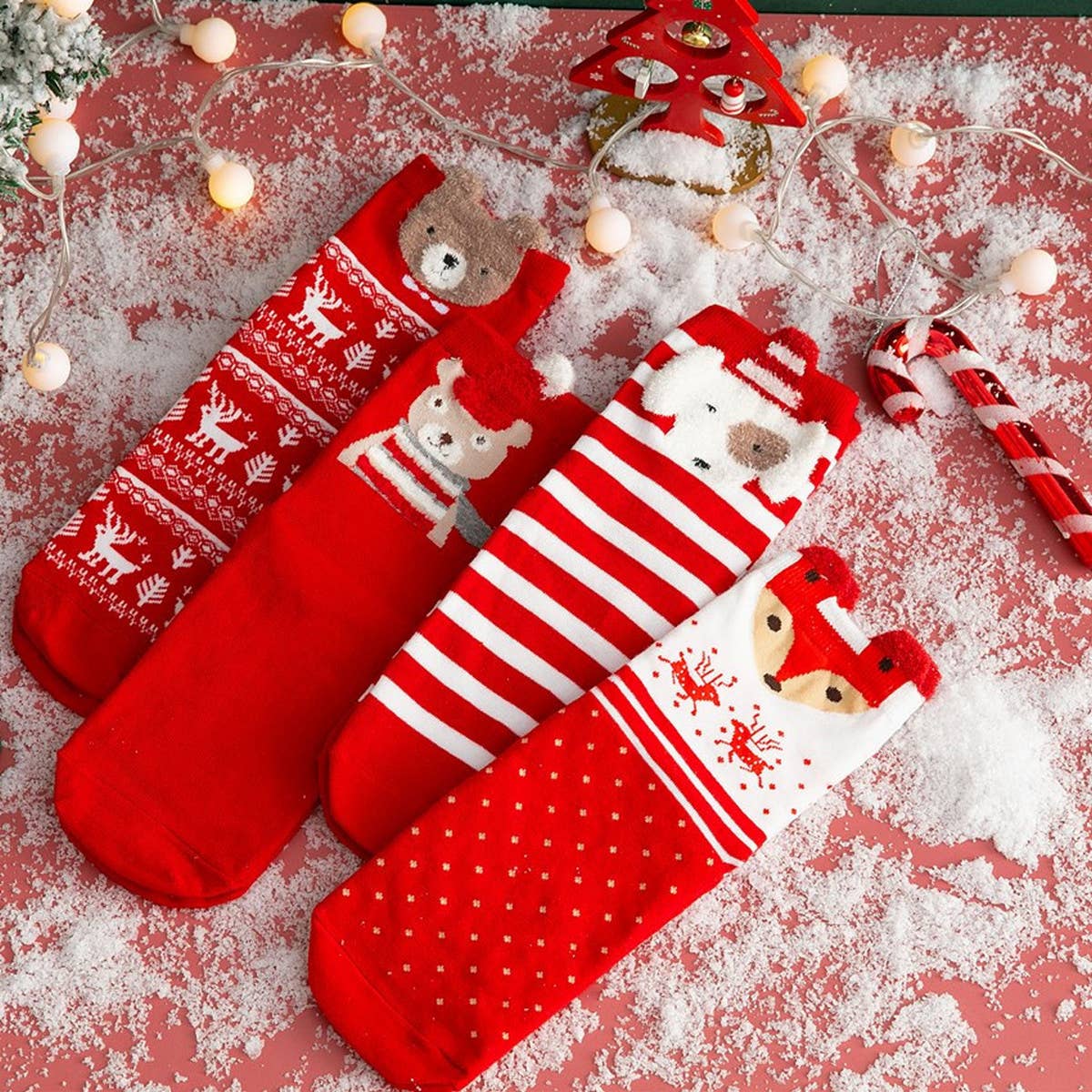 CHRISTMAS SOCKS ELK OLD MAN SOCKS_CWMS0625