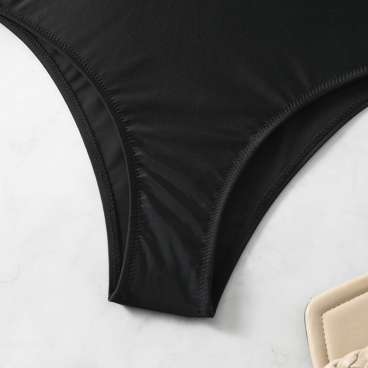 SEXY V NECK ADJUSTABLE LACE UP ONE PIECE SWIMSUIT_CWMW0628