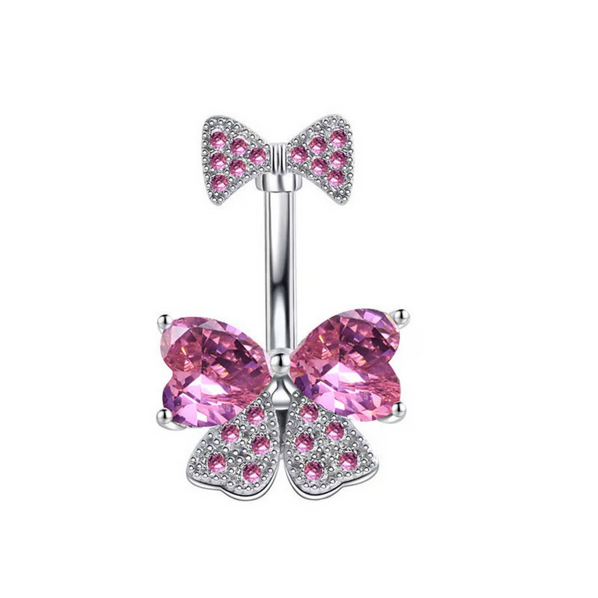BEST SELLING COPPER BOW ZIRCON BELLY BUTTON RING_CWMM9462