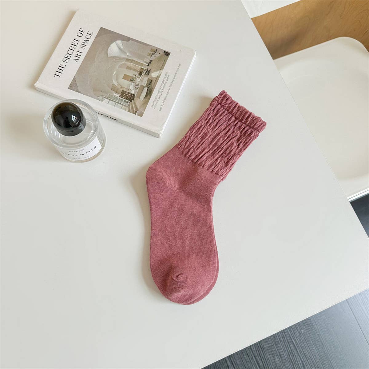 Women Solid Color Pile Socks Cotton Socks_Cwms0337