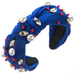 INDEPENDENCE DAY KNOTTED BEADED FASHION HEADBAND_CWAHA1262