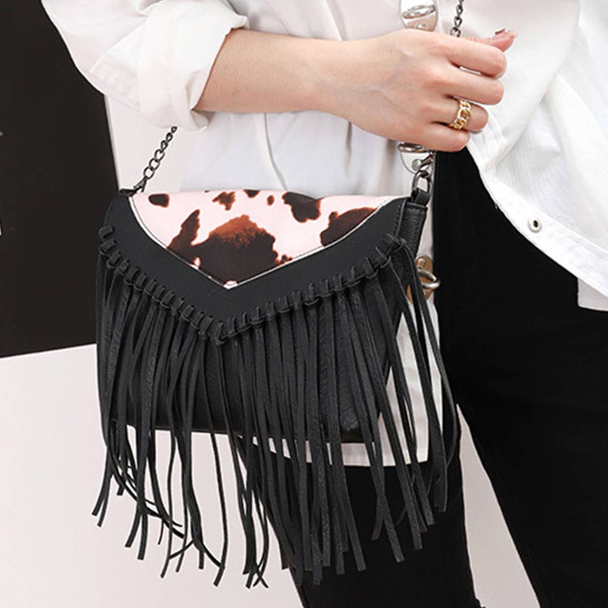 Women Leopard Tassel Shoulder Bag_Cwab0793