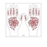 REALISTIC HENNA TATTOO STICKERS BROWN RED LACE_CWMM8361