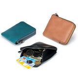 SHORT LEATHER SHORT RETRO ZIPPER ULTRATHIN CARD BAG_CWAB3874