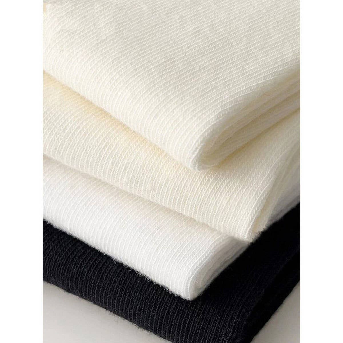 SOLID COLOR BONELESS SOCKS STACKED MID TUBE SOCKS_CWMS1116