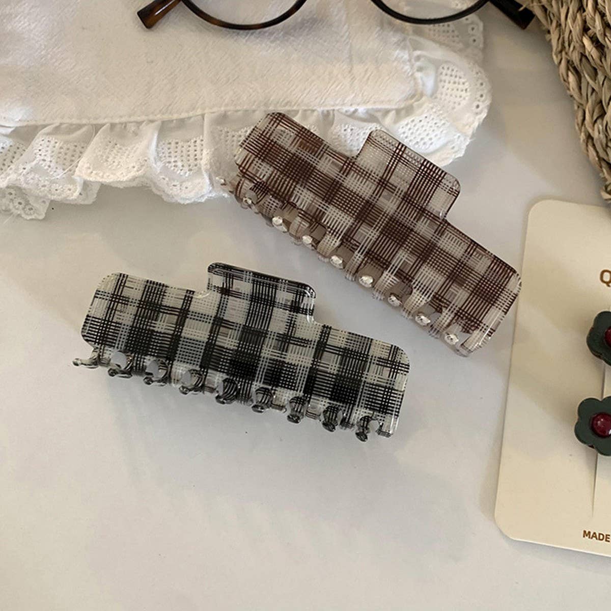 Elegant Square Claw Clip Winter Hair Accessory_Cwaha08072