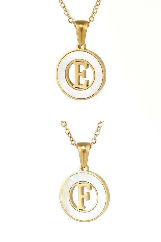 A Z ALPHABET INITIALS PENDANT NECKLACE_CWAJE222