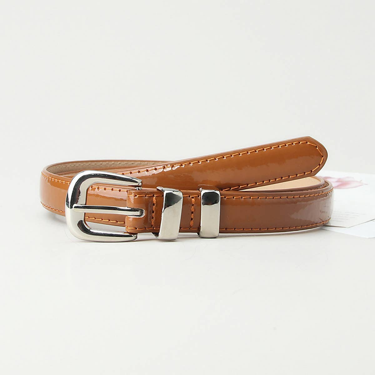 Cwabe0927_Simple Candy Color Thin Belt
