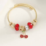 Unique Beaded Bracelet With Flower Eye Pendant_Cwmm8589