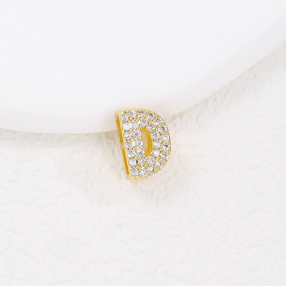 Tiny Zirconia Pendant 26 Letters Necklace_Cwmm5863