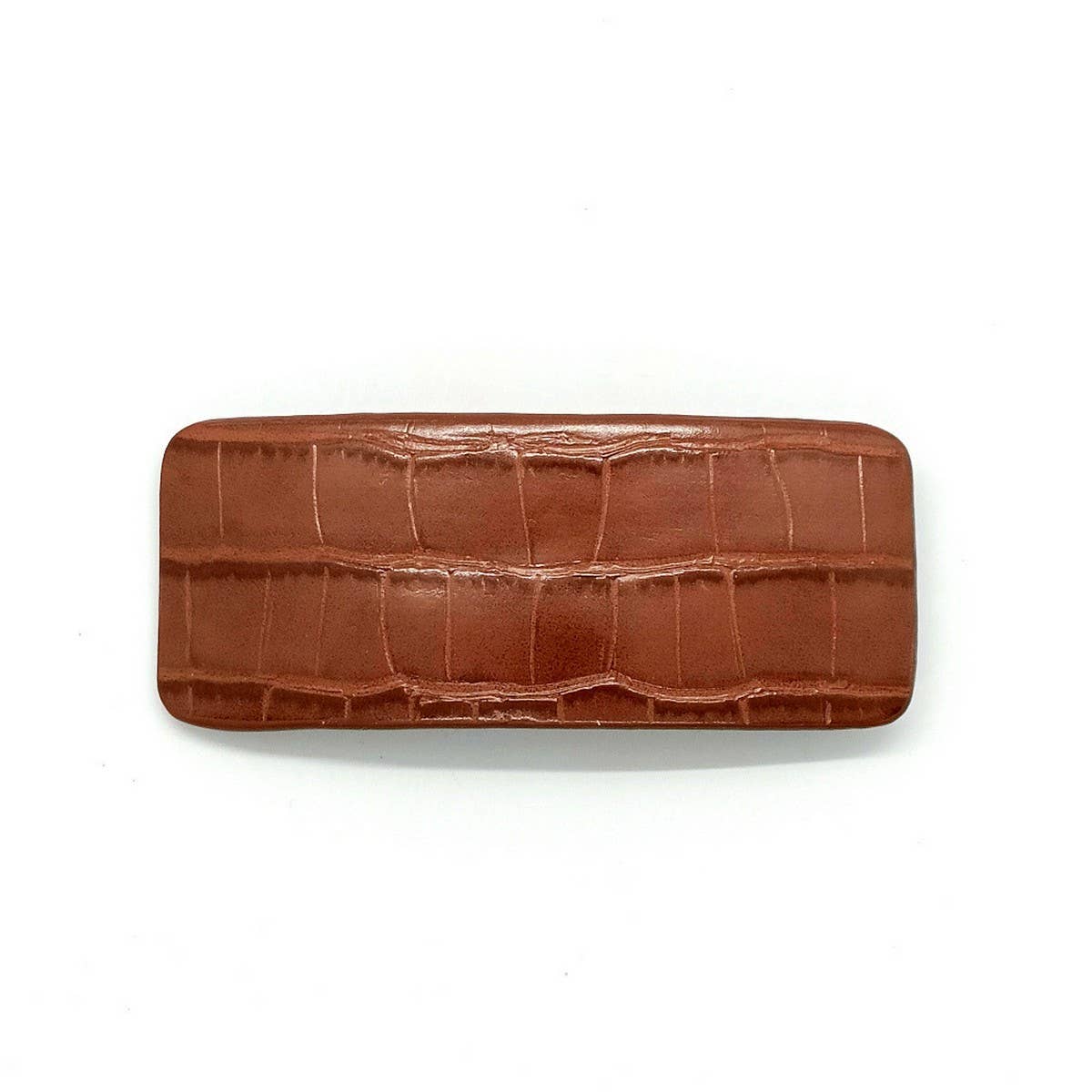 ELEGANT CROC PU LEATHER TOP BARRETTE CLIP_CWAHA6347