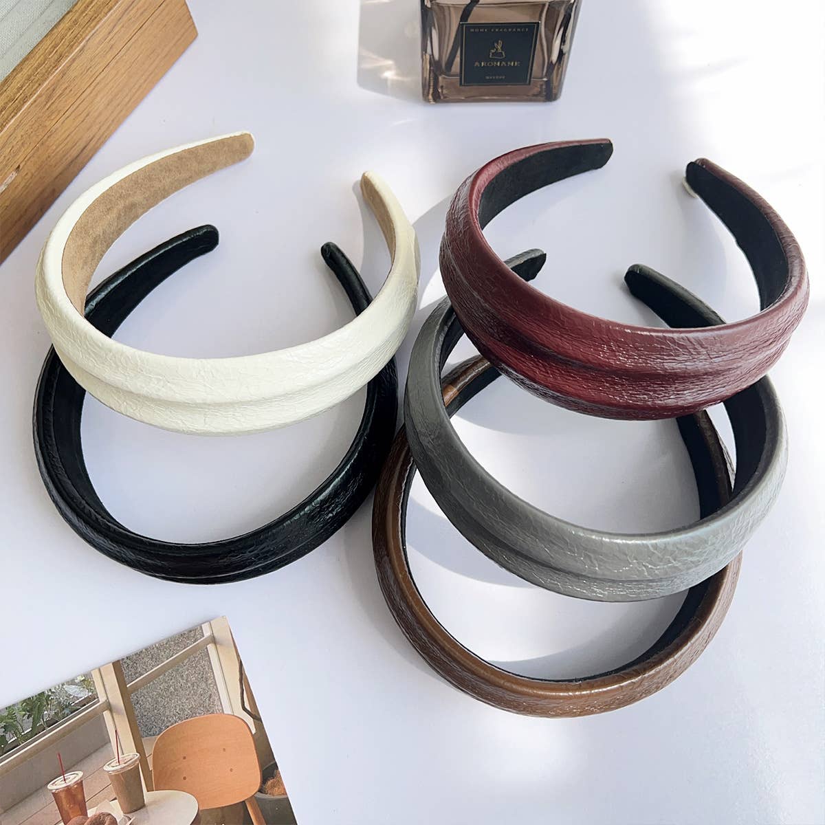 Trendy Leather Texture Hair Hoop For Women_Cwaha07350
