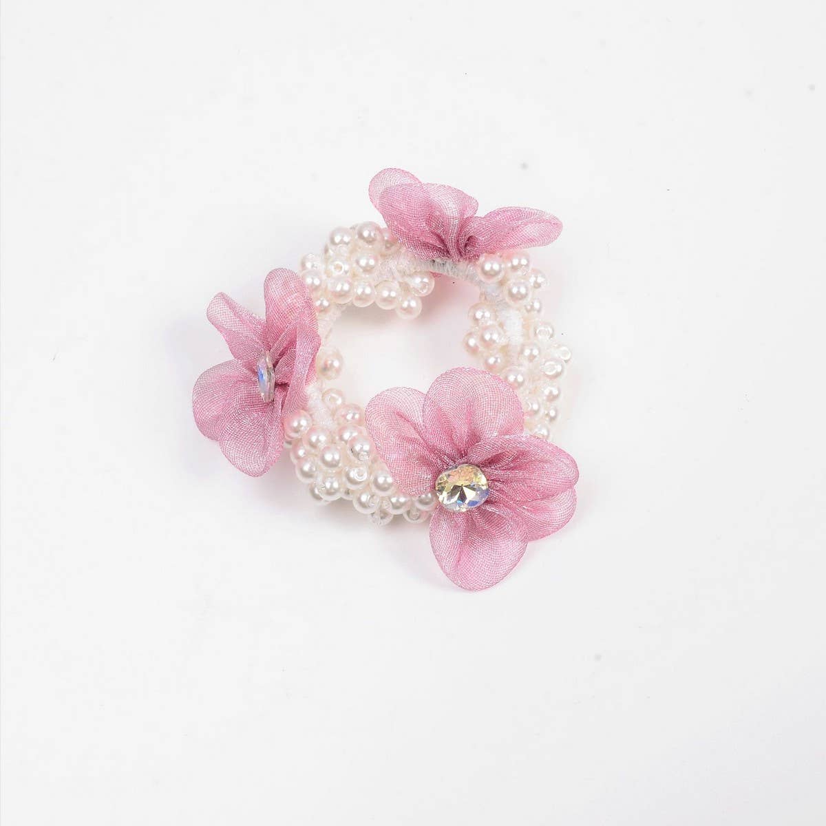 ELEGANT PEARL ORGANZA HAIR TIE FOR WOMEN_CWAHA6870