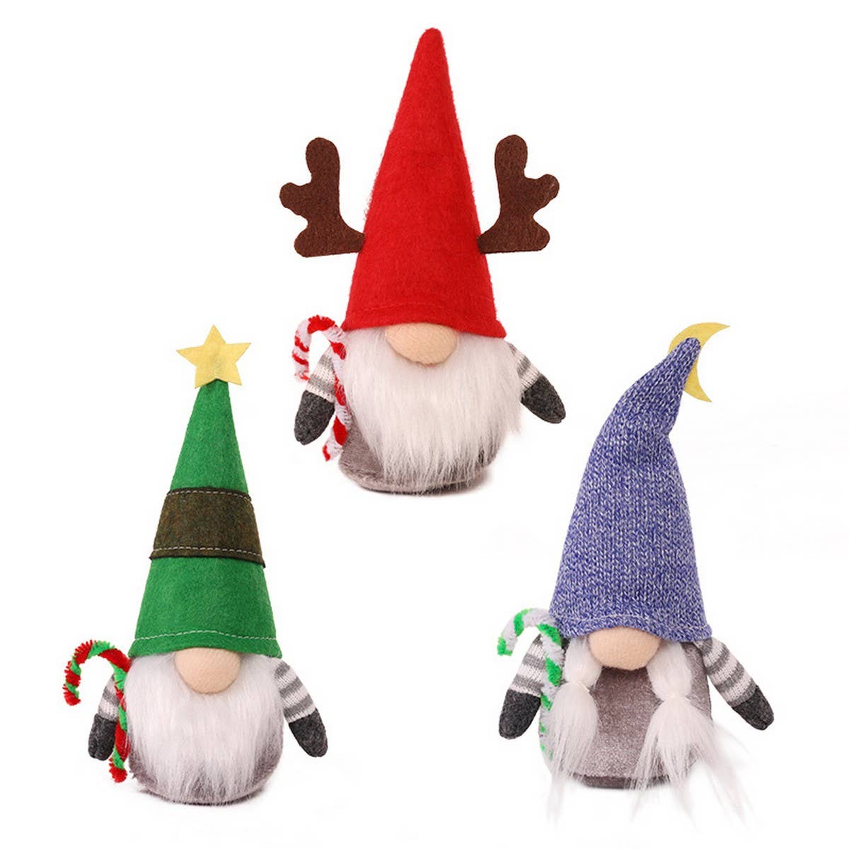 CUTE FACELESS REINDEER PLUSH FIGURINE DECOR_CWAJE5304