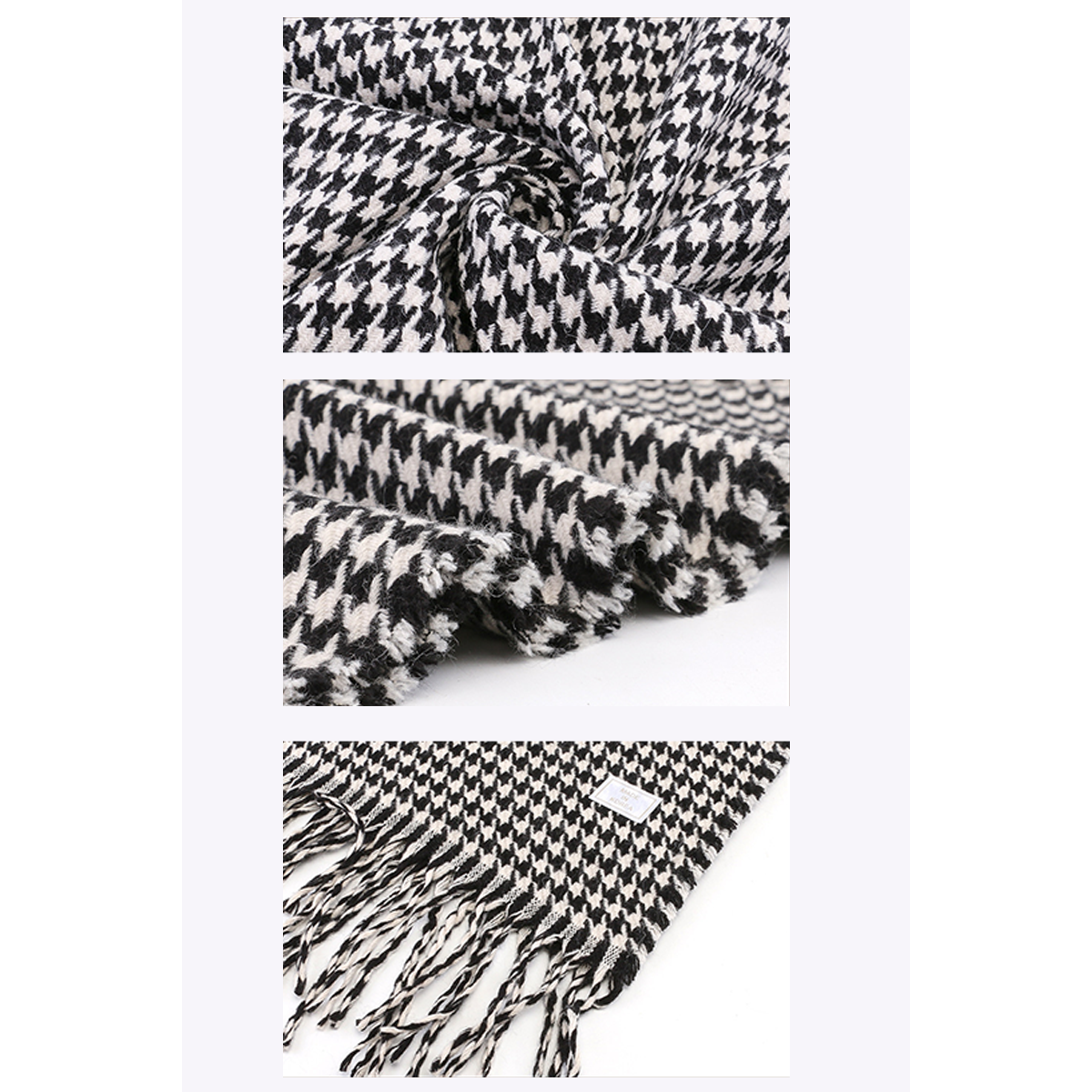 NEW HOUNDSTOOTH FAUX CASHMERE SCARF FOR WOMEN_CWASC0137