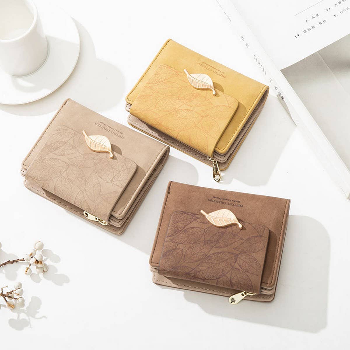 SMALL FRESH LEAF BUCKLE WALLET_CWAB2323