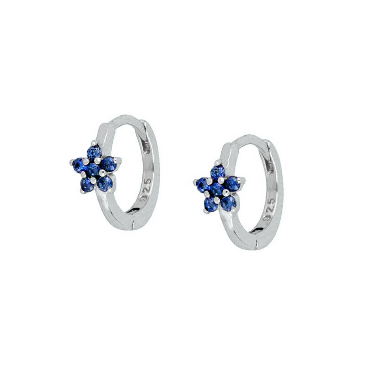 GEOMETRIC FIVE POINTED STAR DIAMOND EARRINGS_CWAJE1772