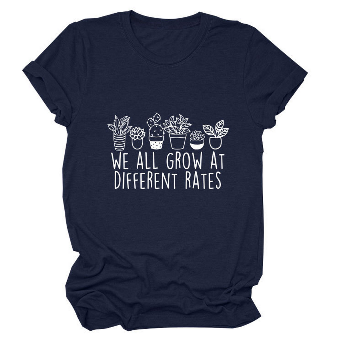 PRINTED CREW NECK TEE WE ALL GROW GRAPHIC_CWTTS1493