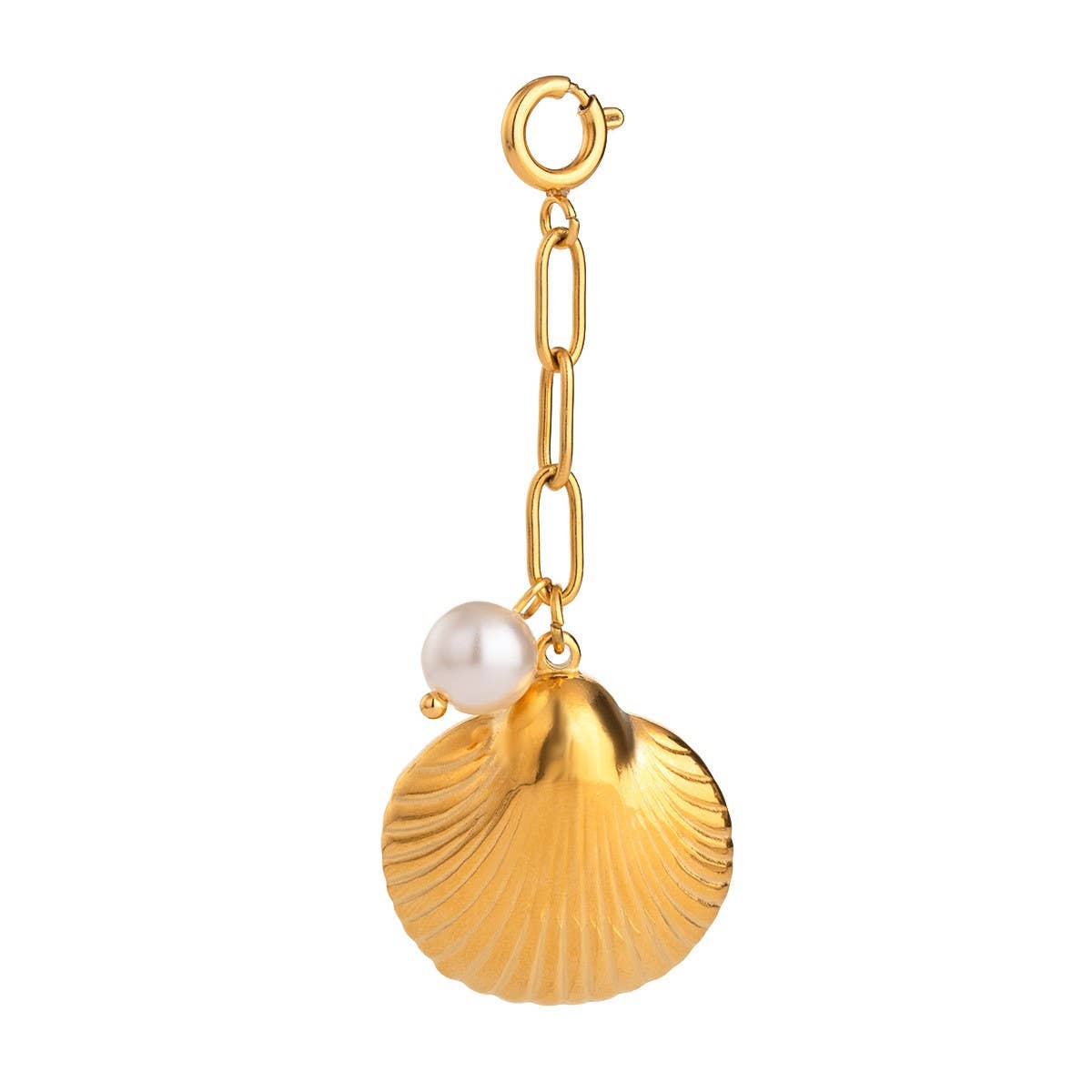 BIKINI BUCKLE STAINLESS STEEL SHELL PENDANT_CWMM4685