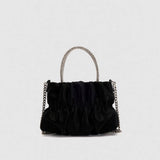 NEW STYLE HIGH END PLEATED RHINESTONE SHOULDER BAG_CWAB3431