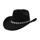 Western Ethnic Suede Cowboy Fedora For Men Women_Cwah04424