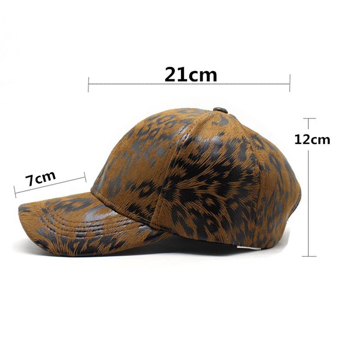 Womens Leopard Print Baseball Cap - Sun Hat Cwah1091