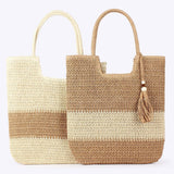 SIMPLE SOLID COLOR PAPER ROPE WOVEN BAG_CWAB4716