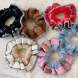 Knitted Fluffy Scrunchie Cozy Winter Hair Tie_Cwaha07874