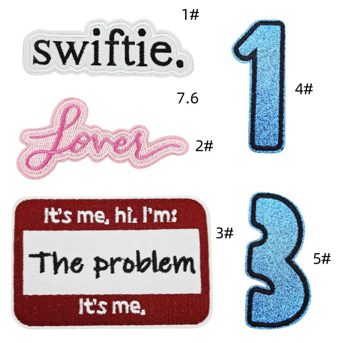 CREATIVE BADGE LETTER EMBROIDERY CLOTH PATCH_CWMM4070