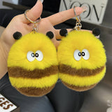 CUTE PLUSH BEE CAR KEYCHAIN BAG PENDANT GIFT_CWMM2586