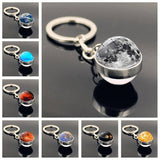 DOUBLE SIDED GLASS BALL KEYCHAIN PENDANT JEWELRY_CWMM0492
