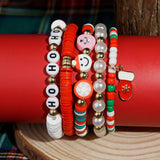 BEADED LETTER PEARL CHRISTMAS BRACELET COMBINATION_CWMM2618