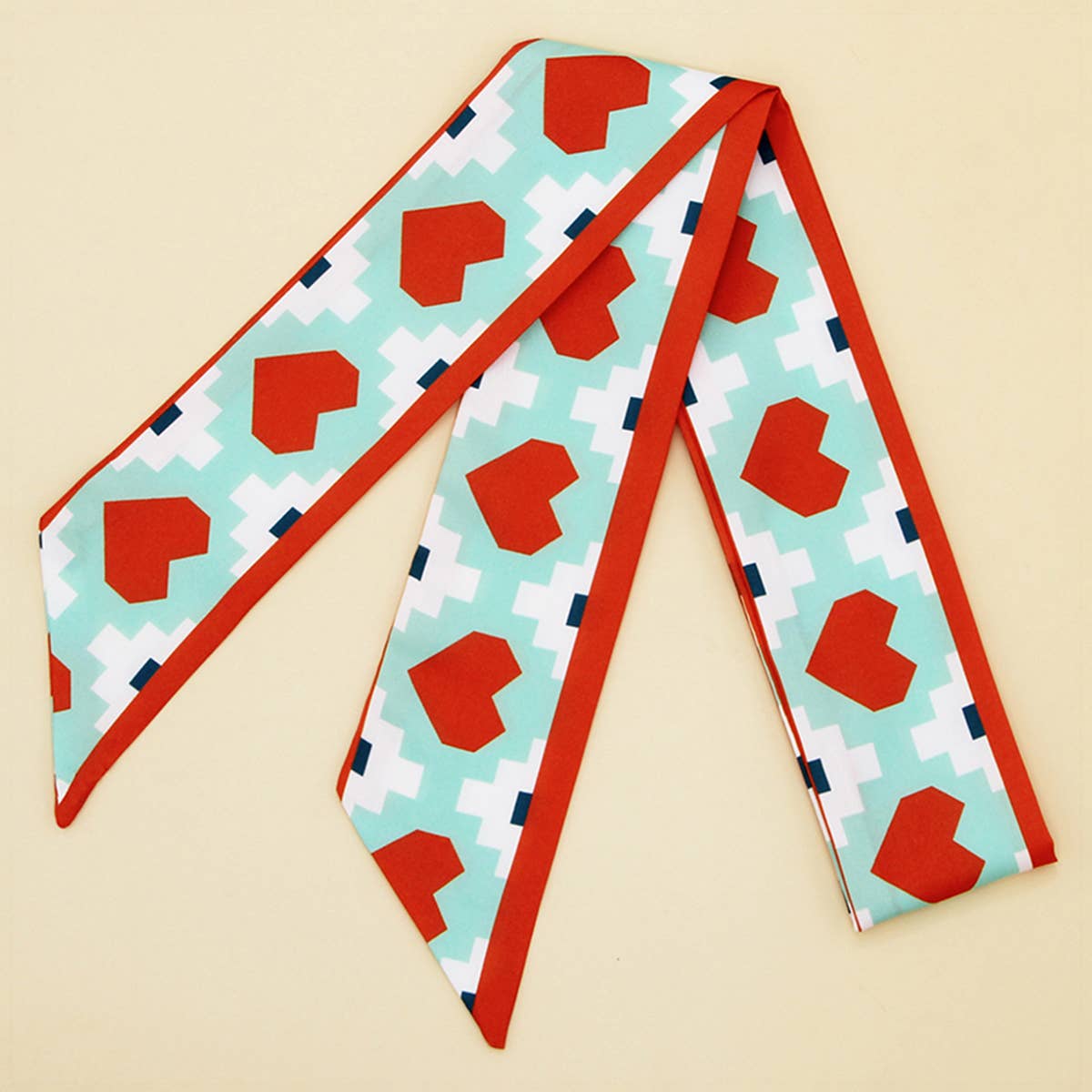 SKINNY FLORAL LETTER SCARF FOR HAIR OR GIFT WRAP_CWASC0083