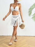 Seashell Splicing Lace Fringe Skirt Hook Set