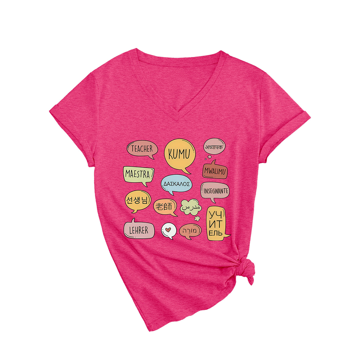 Women Teaching Teev Neck Teacher Shirt_Cwttsl0478