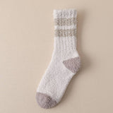 AUTUMN AND WINTER MID LENGTH THICK FLEECE SOCKS_CWMS0772