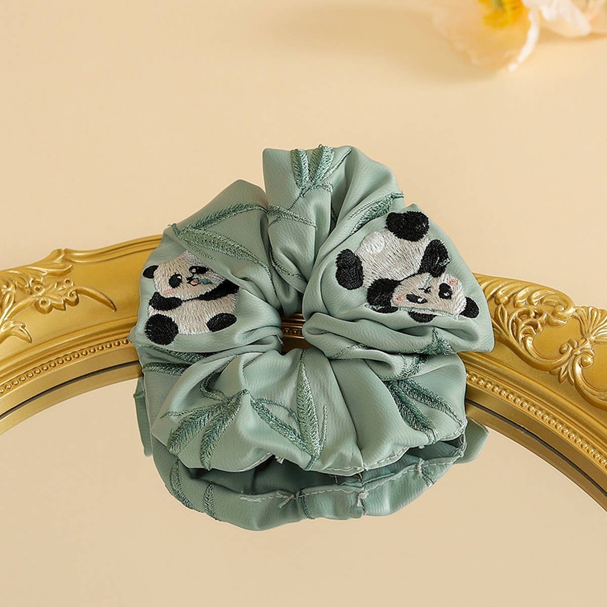 PANDA EMBROIDERED HAIR TIE FOR TRADITIONAL WEAR_CWAHA5414