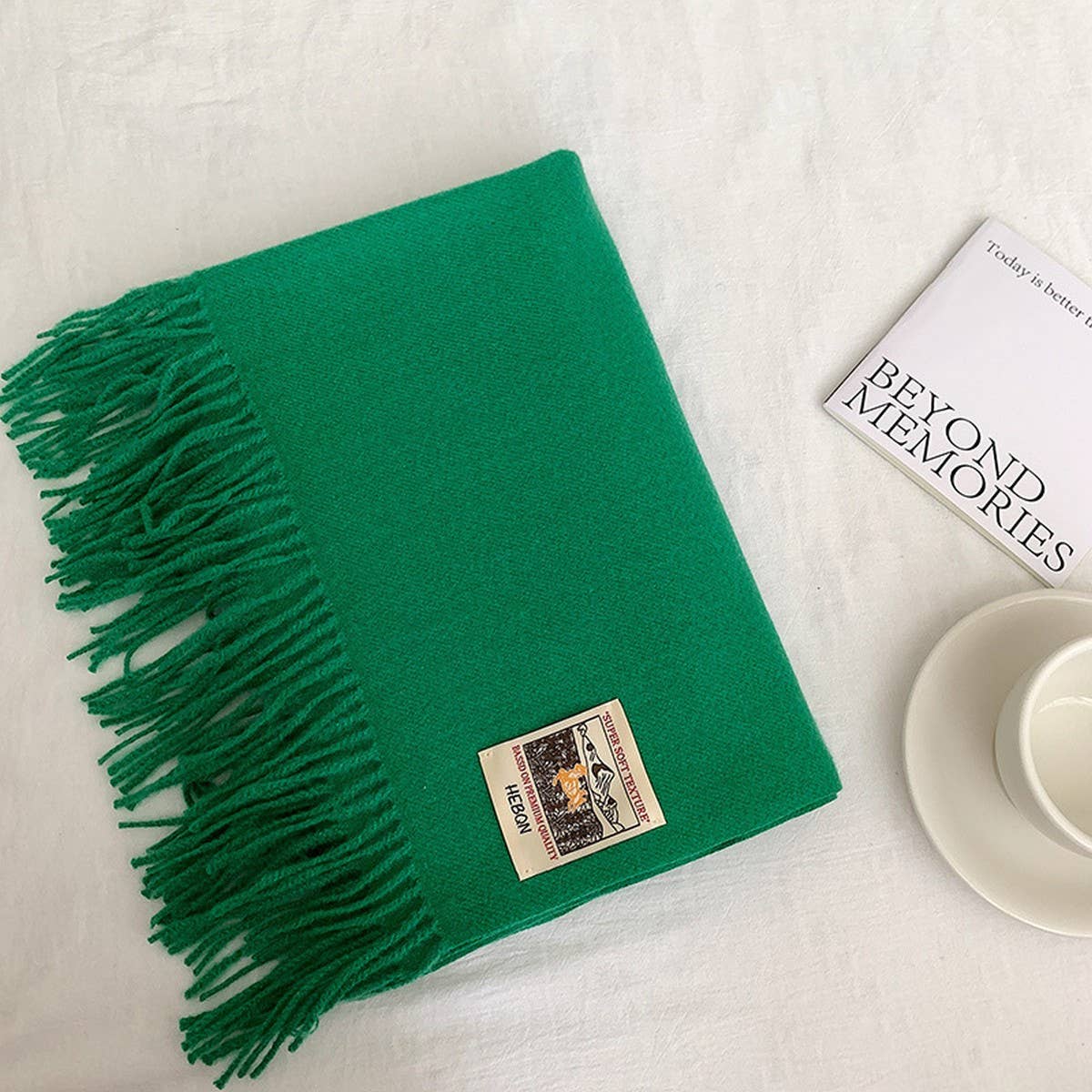 SOLID COLOR FAUX CASHMERE SCARF WINTER WRAP_CWASC2303