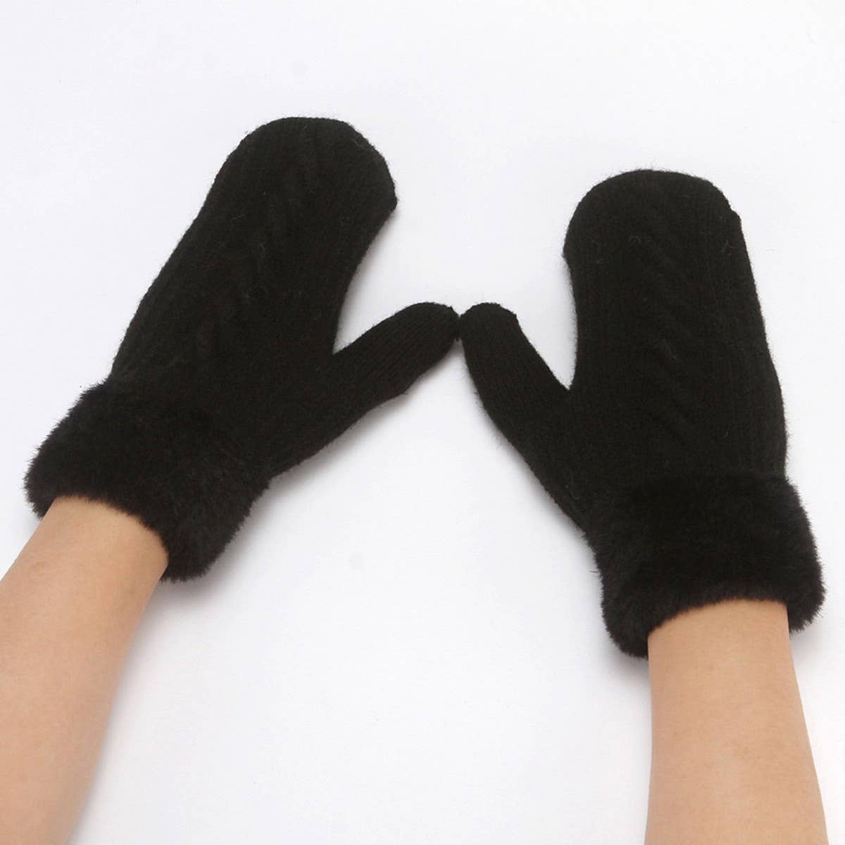 Winter Cute Solid Color Warm Knitted Gloves_Cwag0264