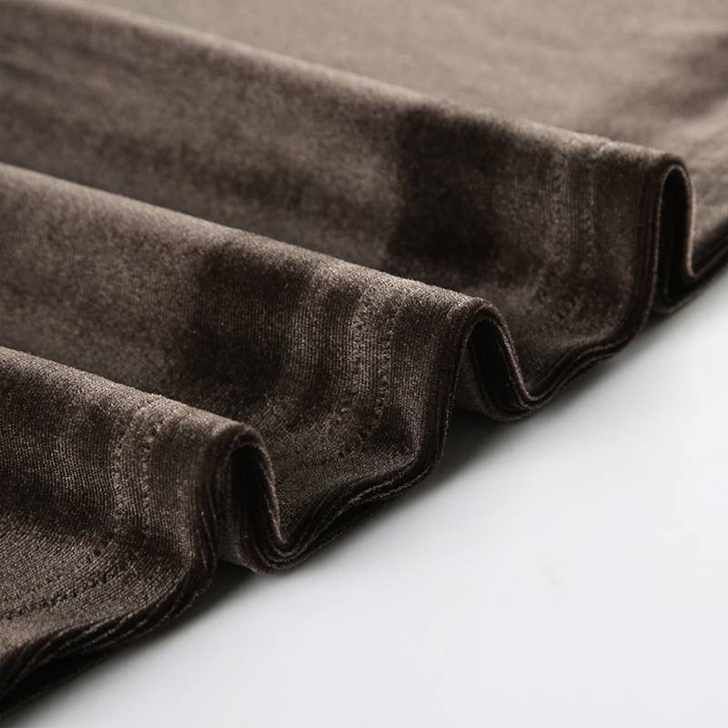 Vintage Brown Low Fanny Pack Velvet Skirt