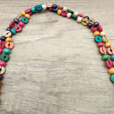 Wooden Bead Coconut Shell Pendant Necklace_Cwmm4856