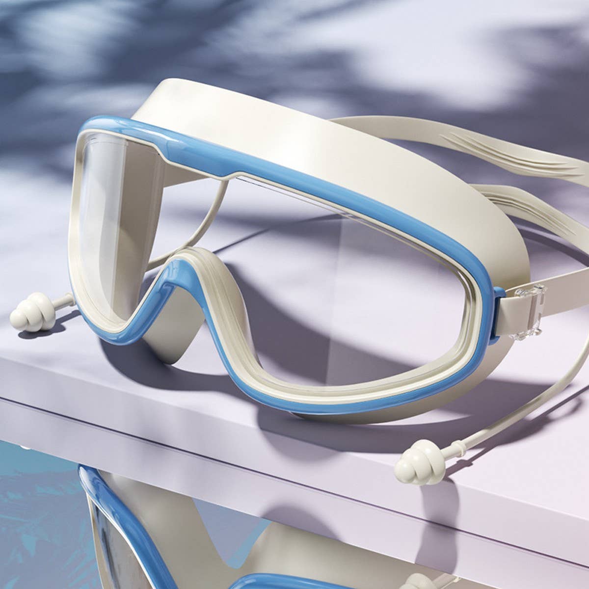 HD ANTI FOG SWIM GOGGLES LARGE FRAME FOR ADULTS_CWMM6642