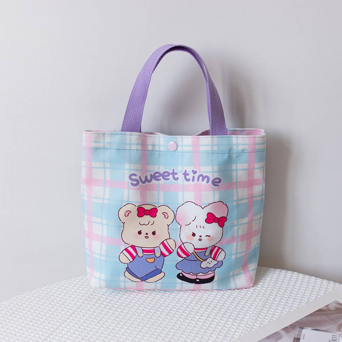 CUTE PRINTED LUNCH TOTE BAG FOR STUDENTS OFFICE_CWAB5664