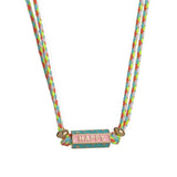 BOHO LOVE PENDANT NECKLACE COLORFUL GOLD PLATED_CWMM6972