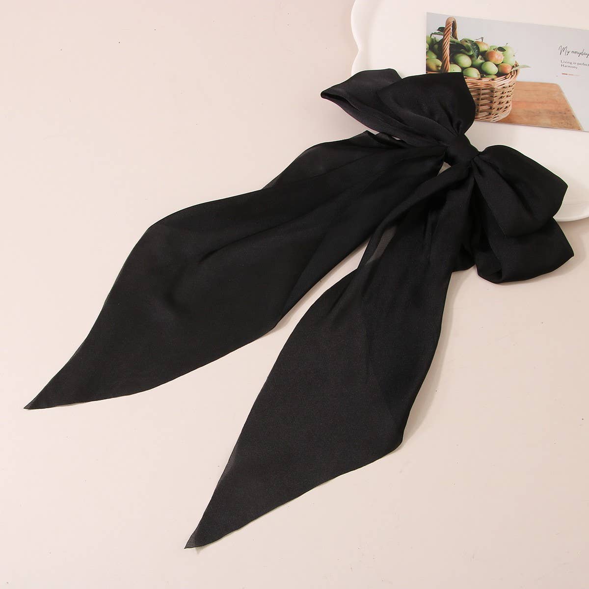 Cwaha1104_Simple Temperament Bow Hair Clip